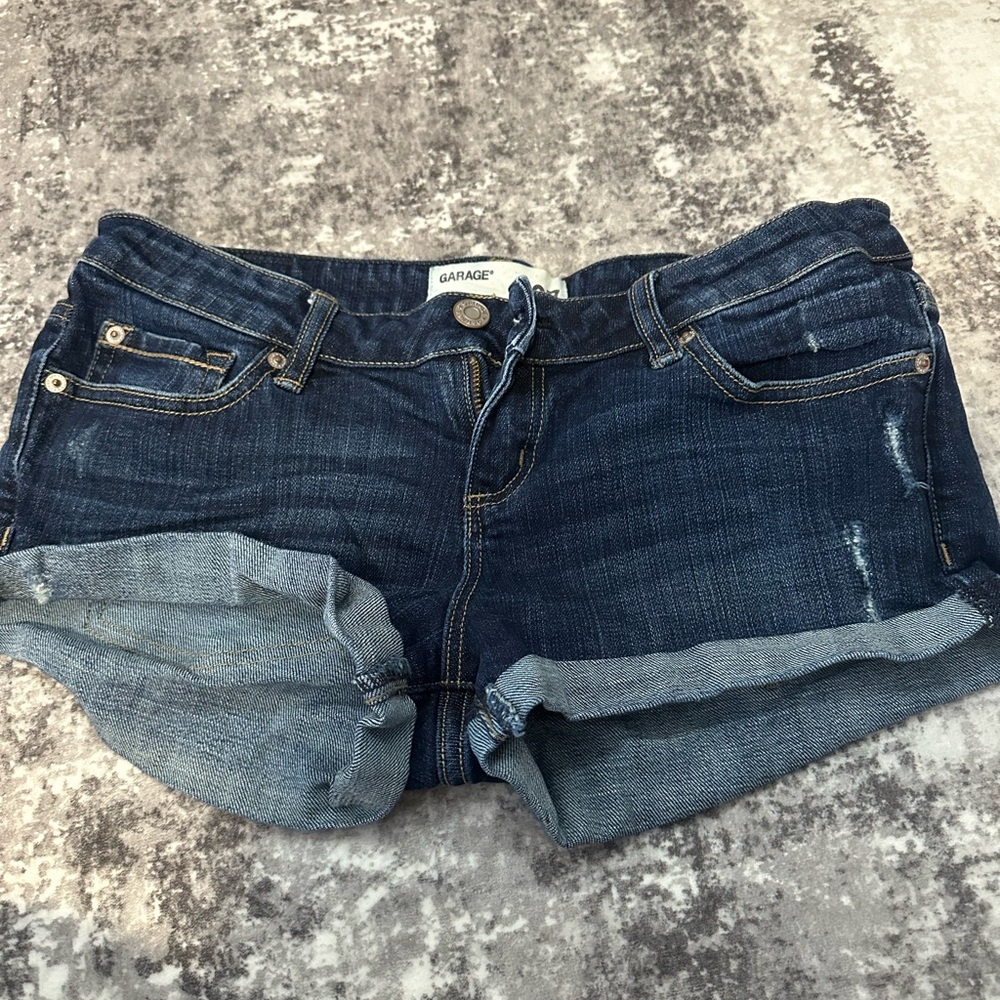 Garage Dark Blue Jean Shorts